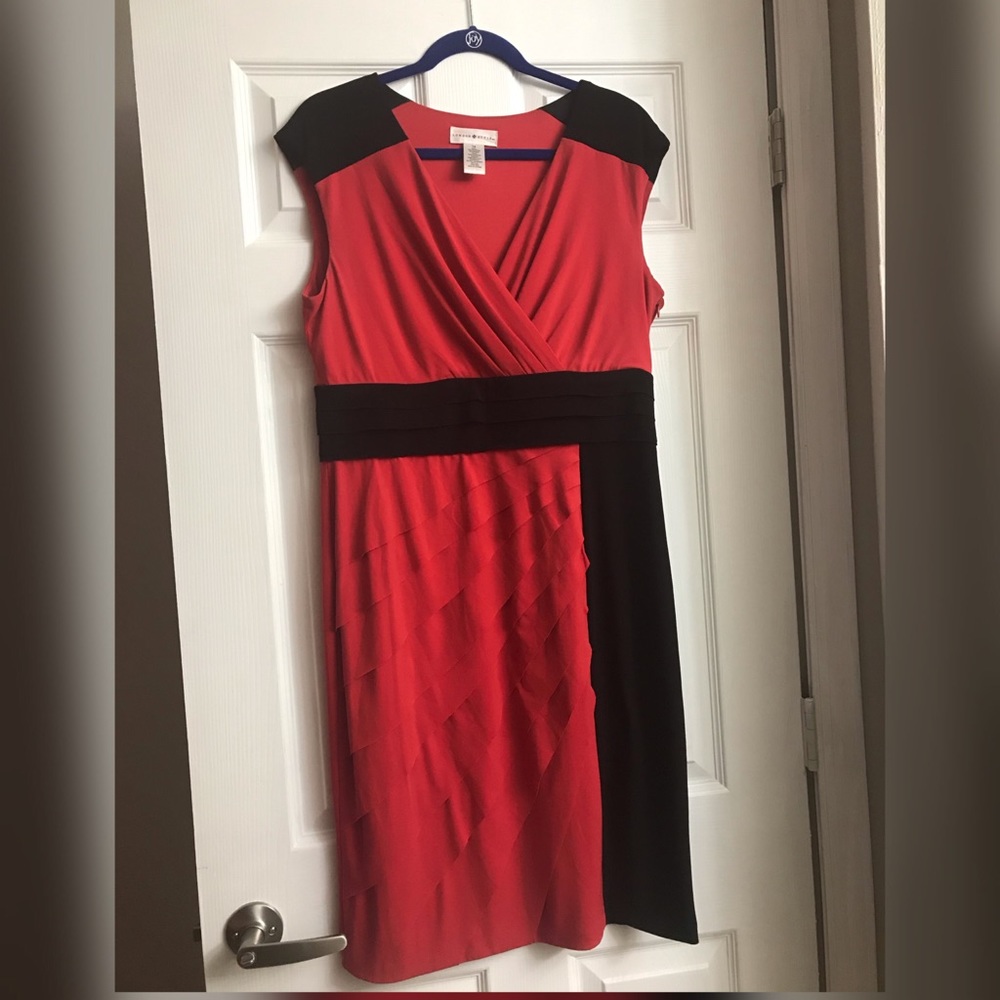 Red and Black Casual Dress